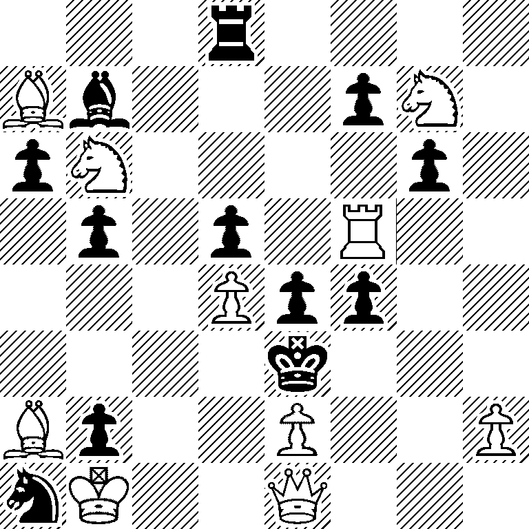 3r4/Bb3pN1/pN4p1/1p1p1R2/3Ppp2/4k3/Bp2P2P/nK2Q3