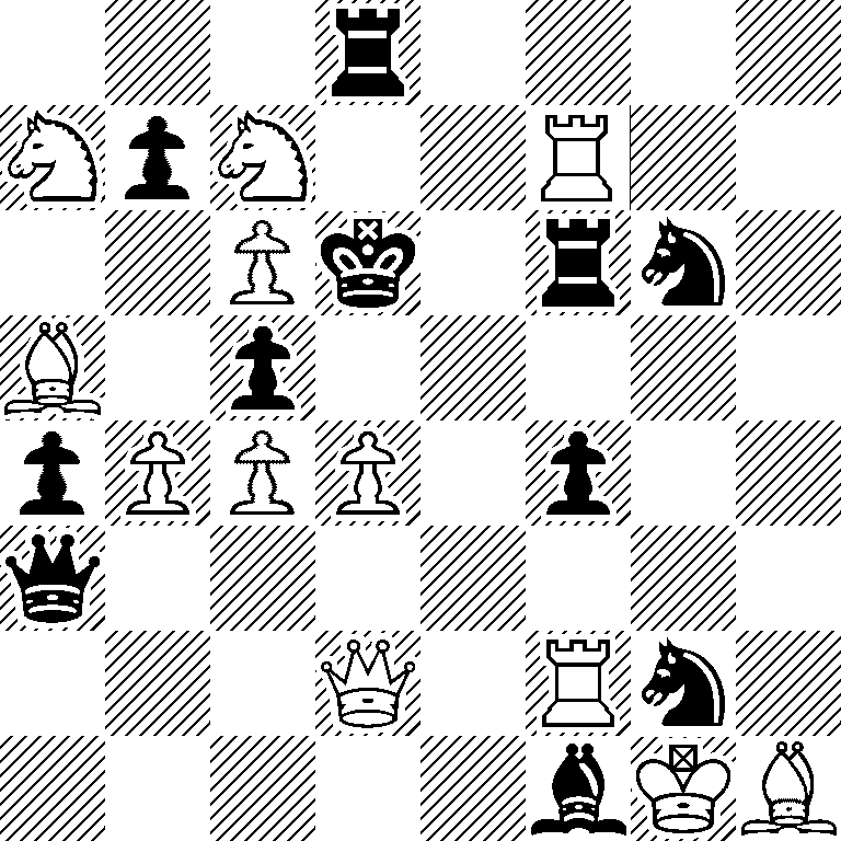 3r4/NpN2R2/2Pk1rn1/B1p5/pPPP1p2/q7/3Q1Rn1/5bKB
