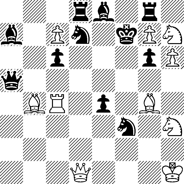 3rb1r1/b1Pn1kPN/2p3pP/q7/1BR1p1B1/5n1N/8/3Q3K