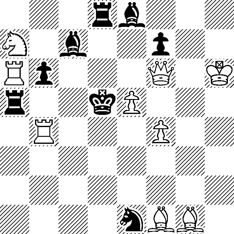 3rb3/N1b2p2/Rp3Q1K/r2kP3/1R3P2/8/8/4nBB1