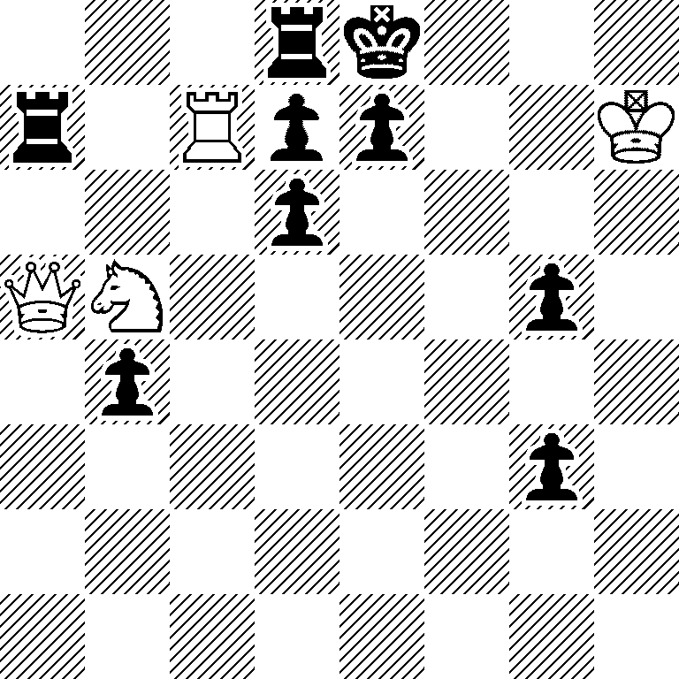 3rk3/r1Rpp2K/3p4/QN4p1/1p6/6p1/8/8