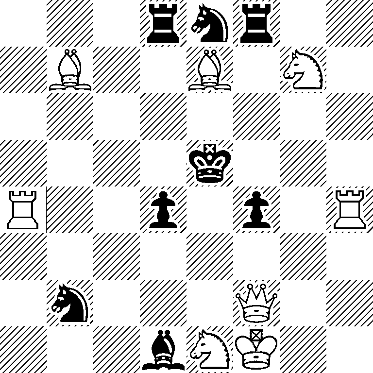 3rnr2/1B2B1N1/8/4k3/R2p1p1R/8/1n3Q2/3bNK2