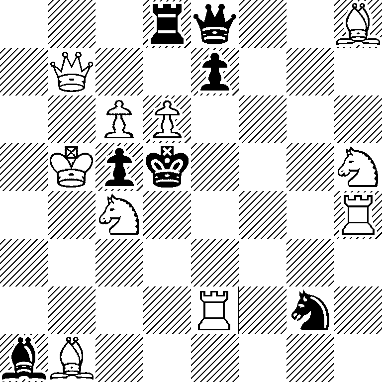 3rq2B/1Q2p3/2PP4/1Kpk3N/2N4R/8/4R1n1/bB6