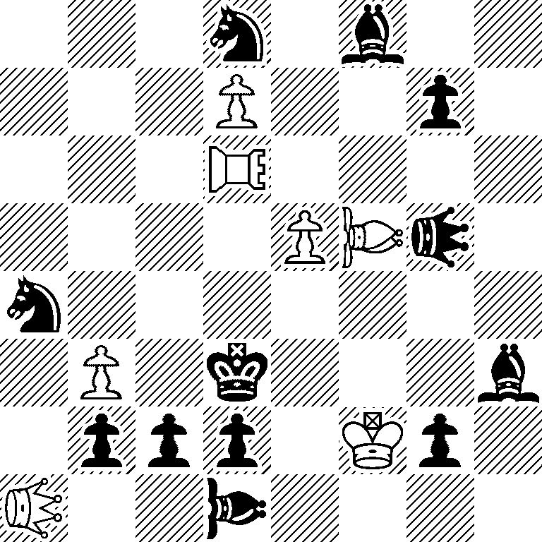 3s1b2/3P2p1/3*1R4/4P*1B*1q1/s7/1P1k3b/1ppp1Kp1/*1Q2*1b4