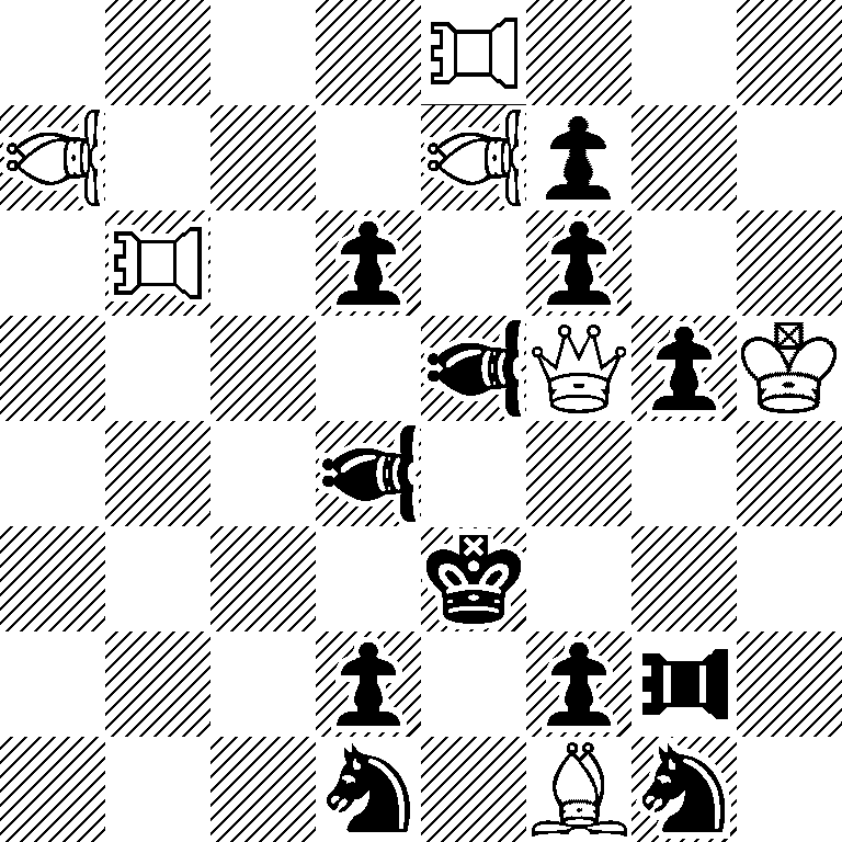 4*3R3/*3B3*3Bp2/1*3R1p1p2/4*3bQpK/3*3b4/4k3/3p1p*3r1/3s1Bs1