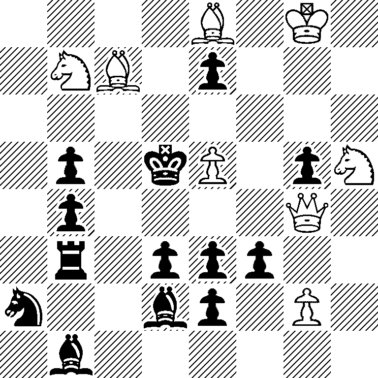 4B1K1/1NB1p3/8/1p1kP1pN/1p4Q1/1r1ppp2/n2bp1P1/1b6