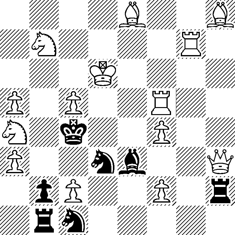4B2B/1N4R1/3K4/P1P2R2/N1k2P2/P2nb2Q/1pP2P1r/1rn5