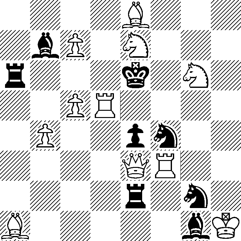 4B3/1bP1N3/r3k1N1/2PR4/1P2pn2/4QR2/4r1n1/B5bK