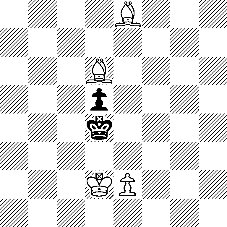 4B3/8/3B4/3p4/3k4/8/3KP3/8