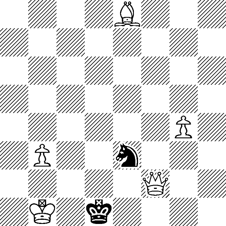 4B3/8/8/8/6P1/1P2n3/5Q2/1K1k4