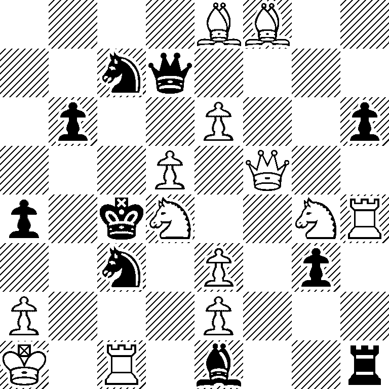 4BB2/2nq4/1p2P2p/3P1Q2/p1kN2NR/2n1P1p1/P3P3/K1R1b2r