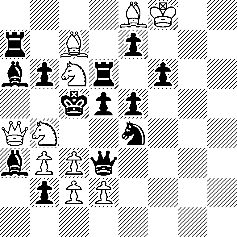 4BK2/r1B1p3/bpNr1p2/2kpp3/QN2n3/bPPq4/1pPP4/8