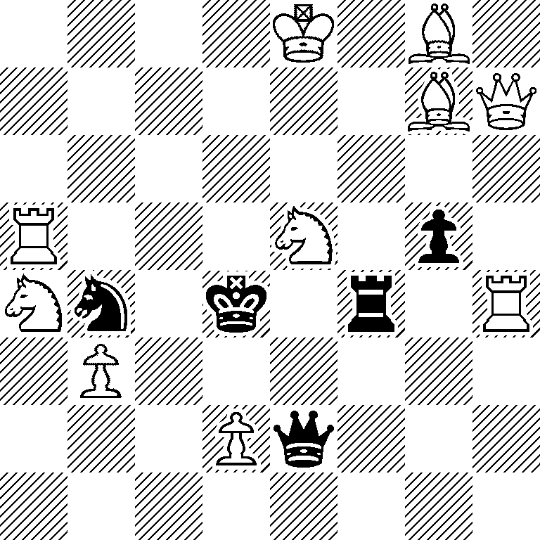 4K1B1/6BQ/8/R3N1p1/Nn1k1r1R/1P6/3Pq3/8