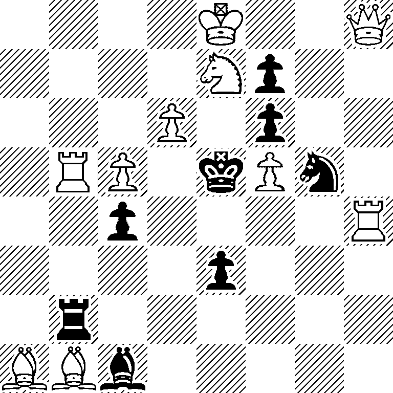 4K2Q/4Np2/3P1p2/1RP1kPn1/2p4R/4p3/1r6/BBb5