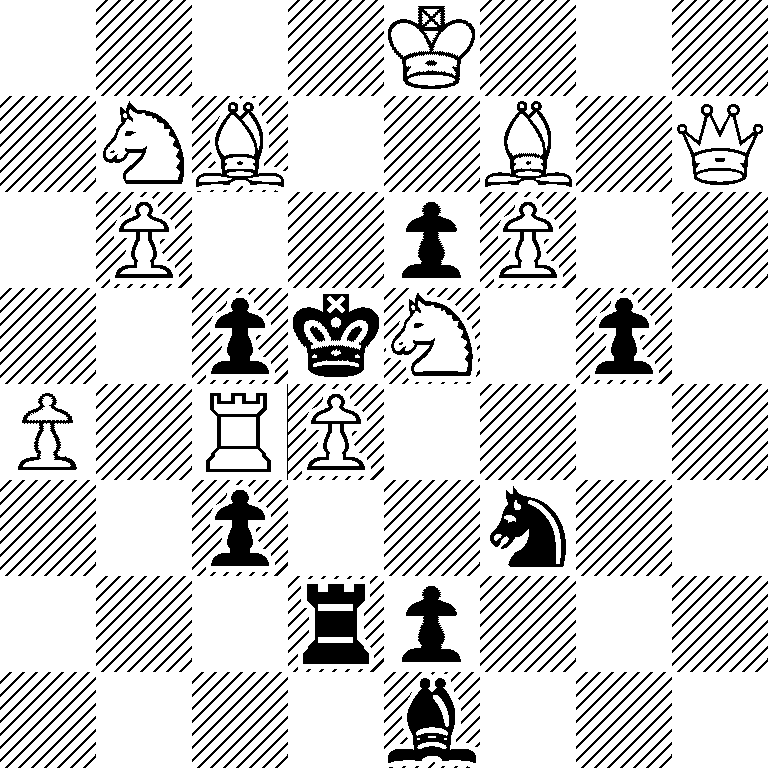 4K3/1NB2B1Q/1P2pP2/2pkN1p1/P1RP4/2p2n2/3rp3/4b3