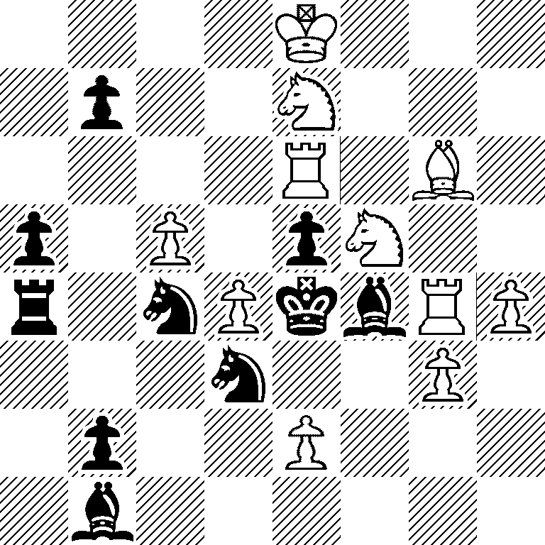 4K3/1p2N3/4R1B1/p1P1pN2/r1nPkbRP/3n2P1/1p2P3/1b6