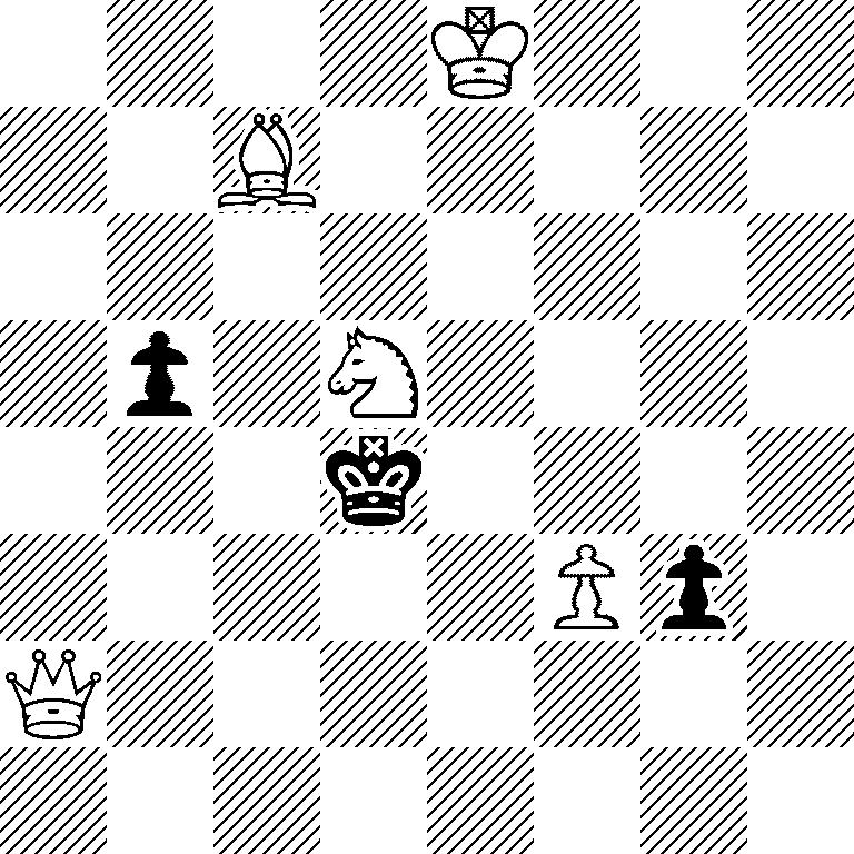 4K3/2B5/8/1p1N4/3k4/5Pp1/Q7/8