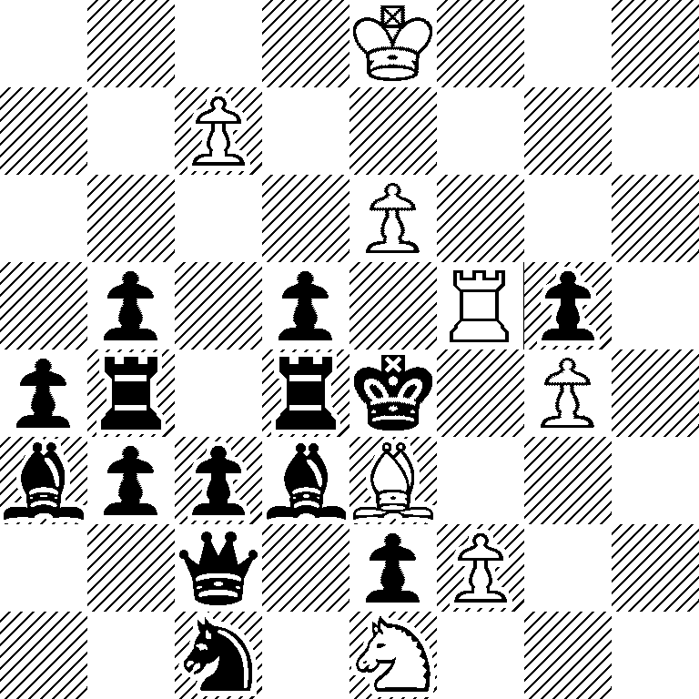 4K3/2P5/4P3/1p1p1Rp1/pr1rk1P1/bppbB3/2q1pP2/2n1N3