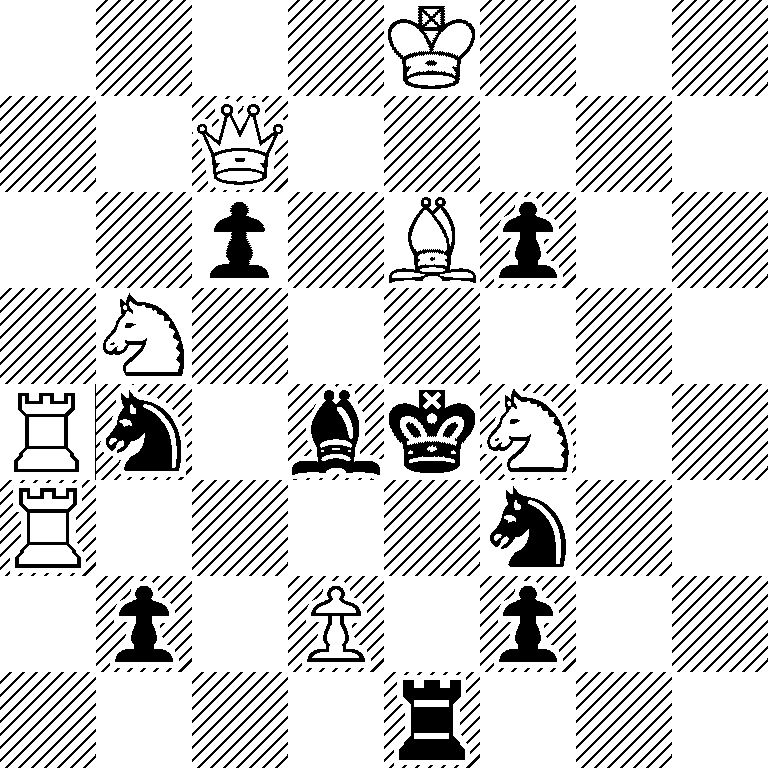 4K3/2Q5/2p1Bp2/1N6/Rn1bkN2/R4n2/1p1P1p2/4r3