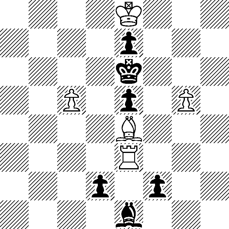 4K3/4p3/4k3/2P1p1P1/4B3/4R3/3p1p2/4b3