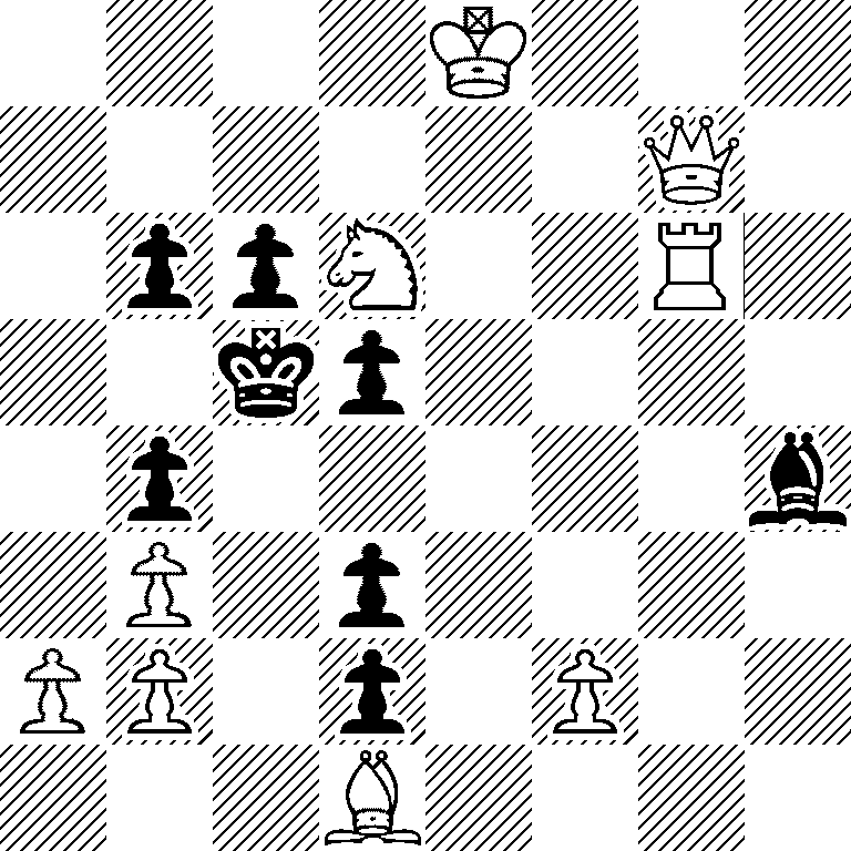 4K3/6Q1/1ppN2R1/2kp4/1p5b/1P1p4/PP1p1P2/3B4