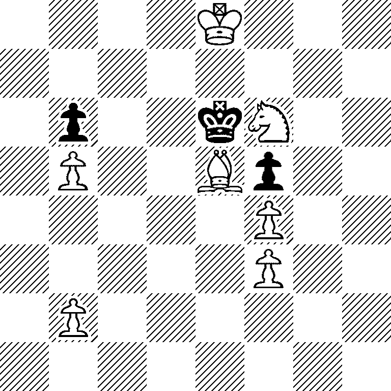4K3/8/1p2kN2/1P2Bp2/5P2/5P2/1P6/8