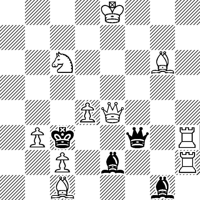 4K3/8/2N3B1/8/3PQ3/1Pk2q1R/2P1b2R/2B3b1