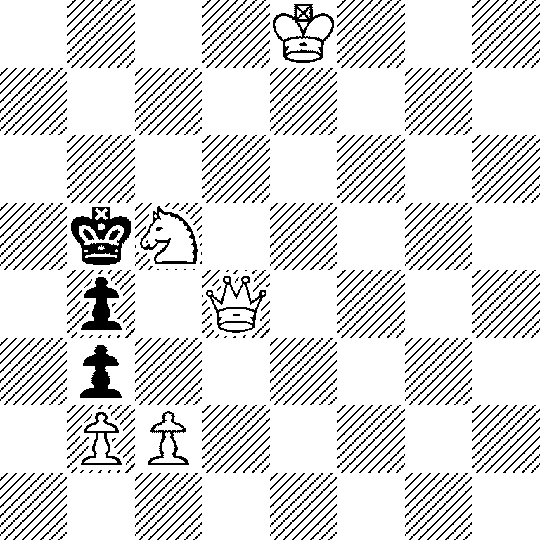 4K3/8/8/1kN5/1p1Q4/1p6/1PP5/8