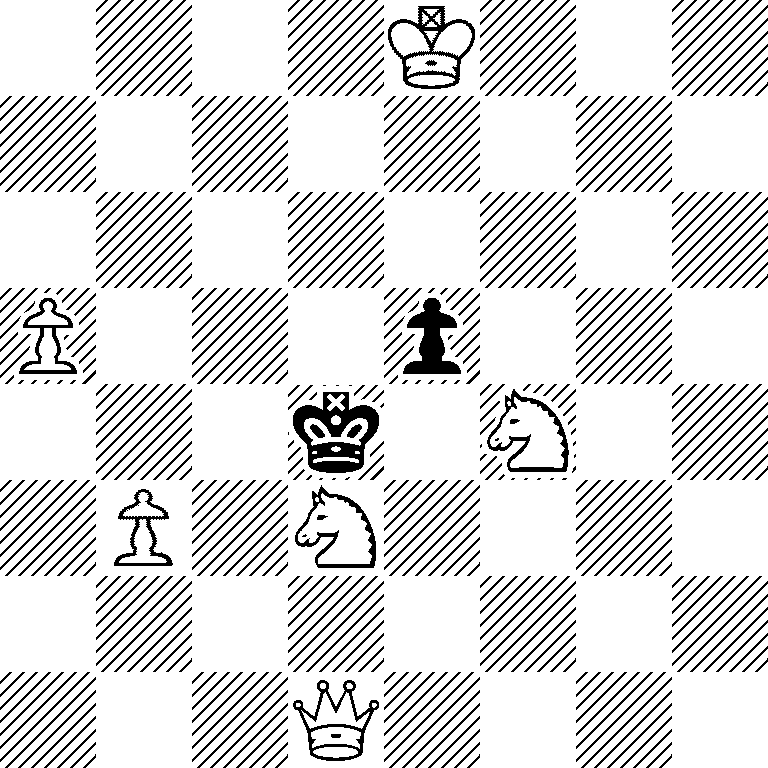 4K3/8/8/P3p3/3k1N2/1P1N4/8/3Q4