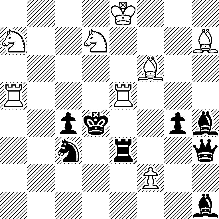 4K3/N2N3B/5B2/R3R3/2pk2pb/2n1r2q/5P2/7b