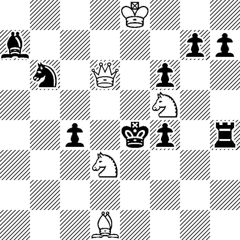 4K3/b5pp/1n1Q1p2/5N2/2p1kp1r/3N4/8/3B4