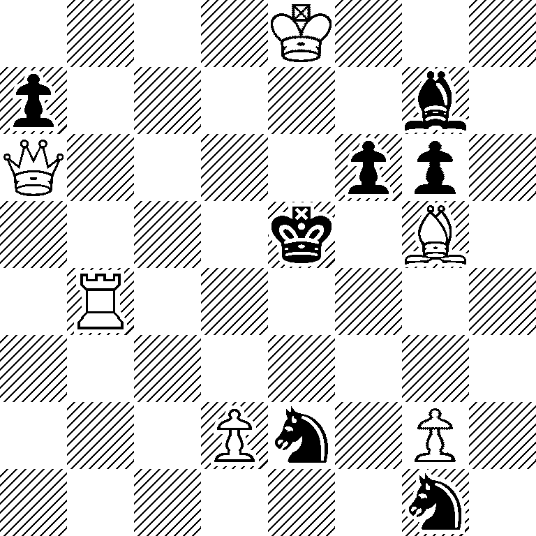 4K3/p5b1/Q4pp1/4k1B1/1R6/8/3Pn1P1/6n1