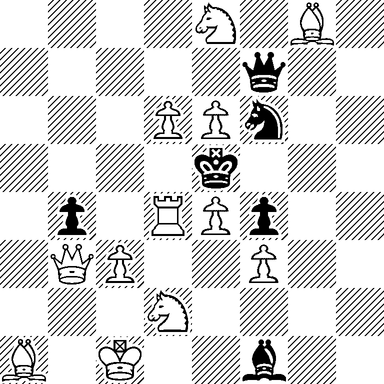 4N1B1/5q2/3PPn2/4k3/1p1RPp2/1QP2P2/3N4/B1K2b2
