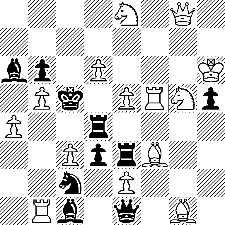 4N1Q1/8/bp1P3K/1Pk1PRNp/P2r4/2PprB2/2n1P3/1Rb1q1B1