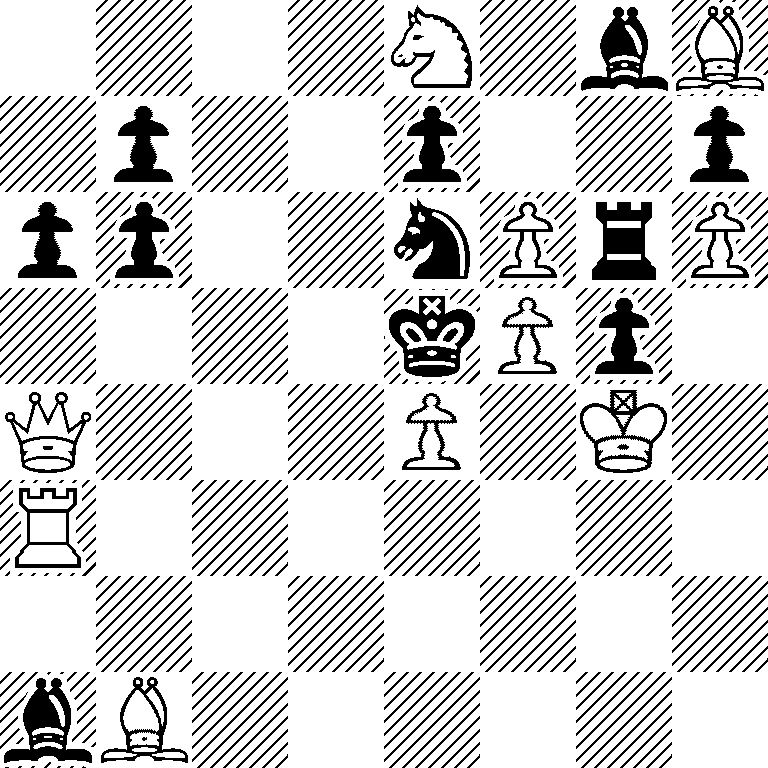 4N1bB/1p2p2p/pp2nPrP/4kPp1/Q3P1K1/R7/8/bB6