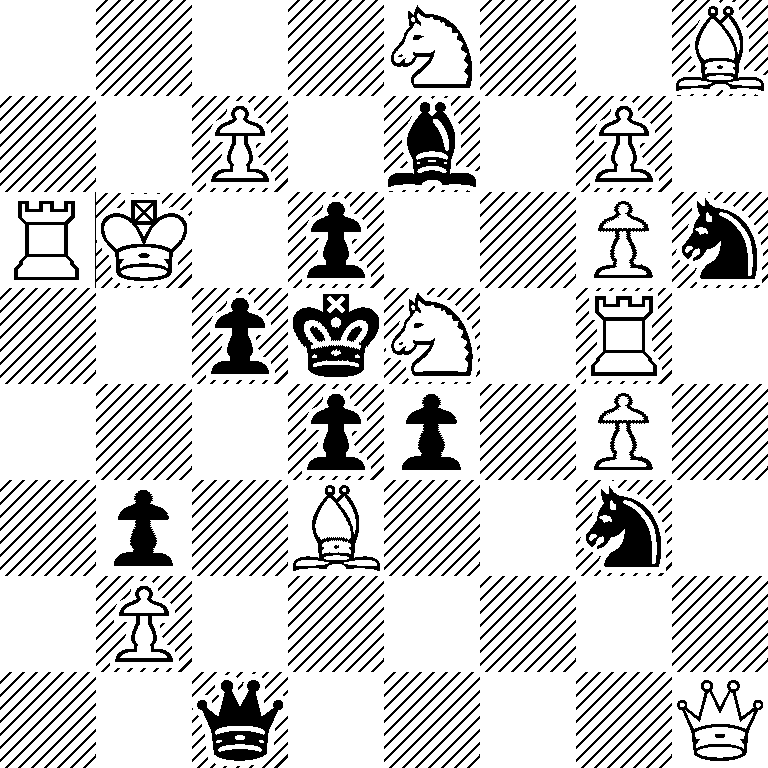4N2B/2P1b1P1/RK1p2Pn/2pkN1R1/3pp1P1/1p1B2n1/1P6/2q4Q