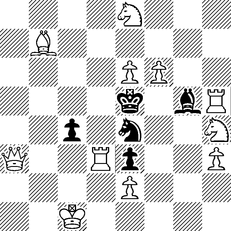 4N3/1B6/4PP2/4k1bR/2p1n2N/Q2Rp2P/4P3/2K5
