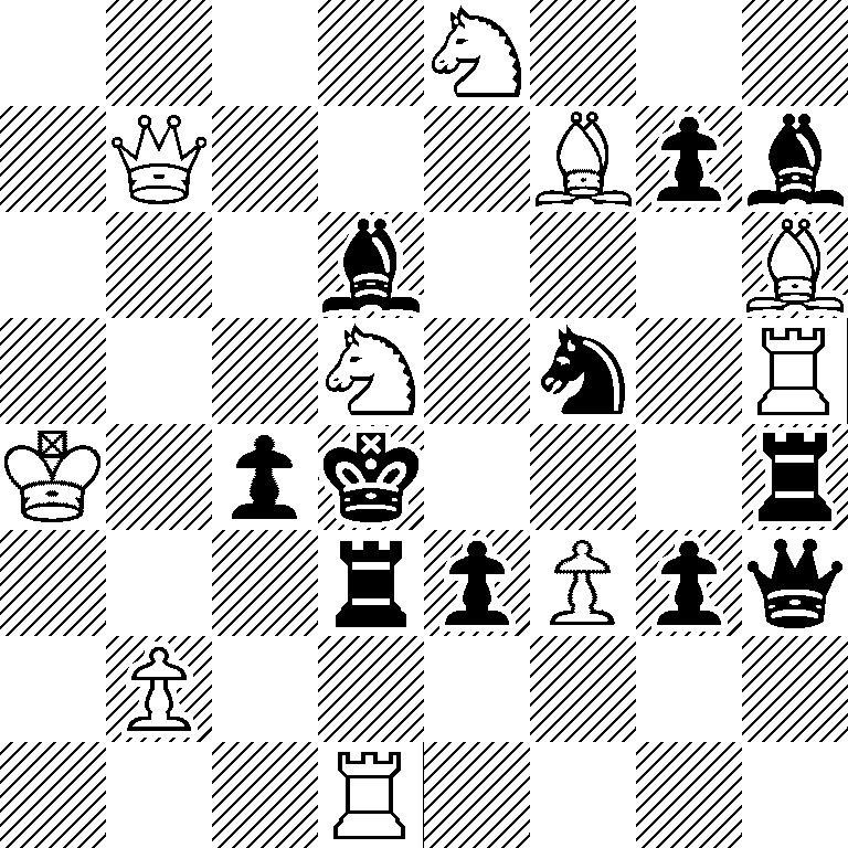 4N3/1Q3Bpb/3b3B/3N1n1R/K1pk3r/3rpPpq/1P6/3R4