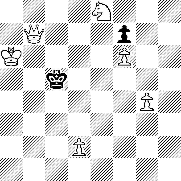 4N3/1Q3p2/K4P2/2k5/6P1/8/3P4/8