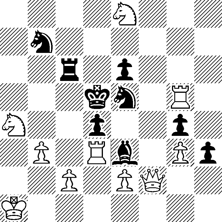 4N3/1n6/2r1p3/3kn1R1/N2p2p1/1P1Rb1Pp/2P1PQ2/K7