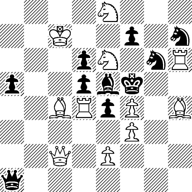 4N3/2K2p1n/3pN1nR/p2pbk2/2BRpP1B/5P2/2Q1P3/q7