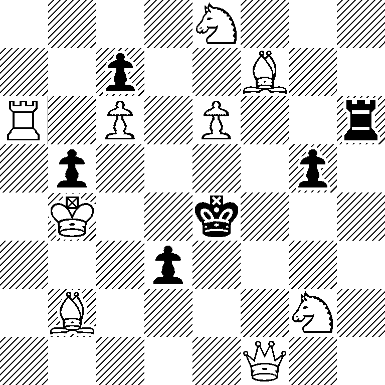4N3/2p2B2/R1P1P2r/1p4p1/1K2k3/3p4/1B4N1/5Q2