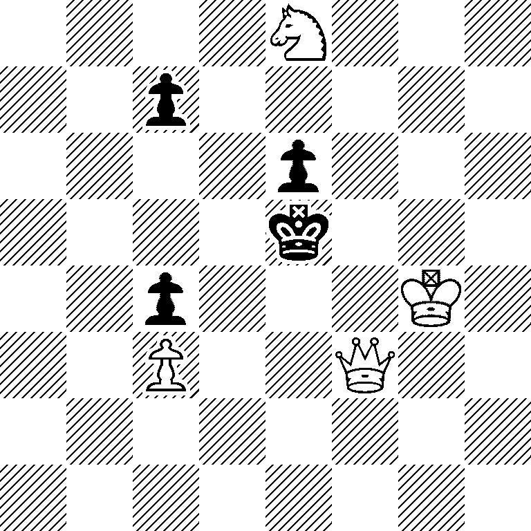 4N3/2p5/4p3/4k3/2p3K1/2P2Q2/8/8