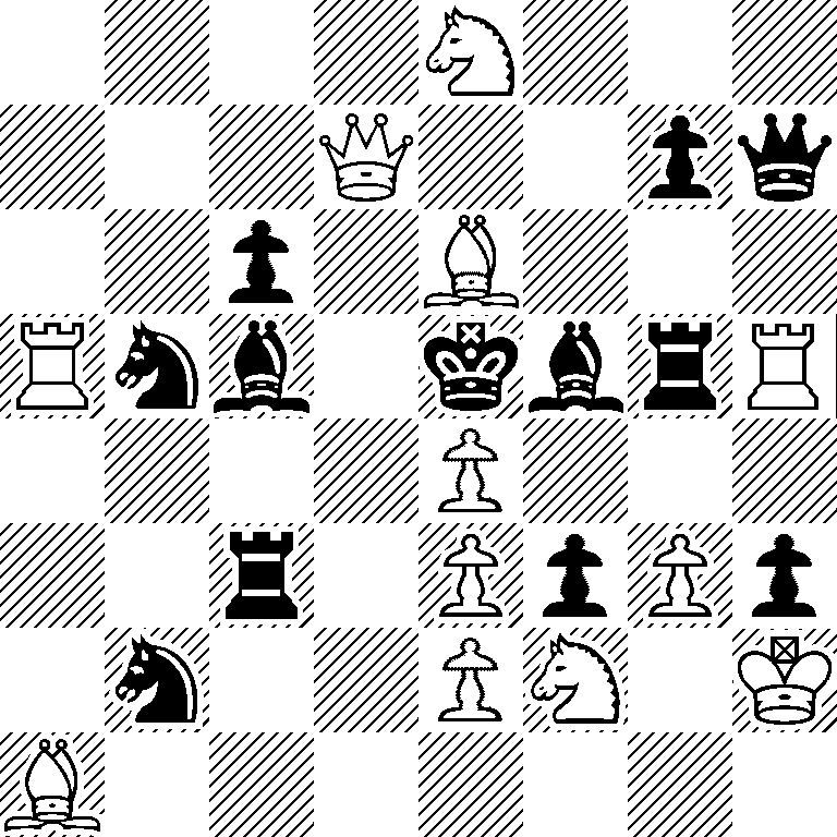 4N3/3Q2pq/2p1B3/Rnb1kbrR/4P3/2r1PpPp/1n2PN1K/B7