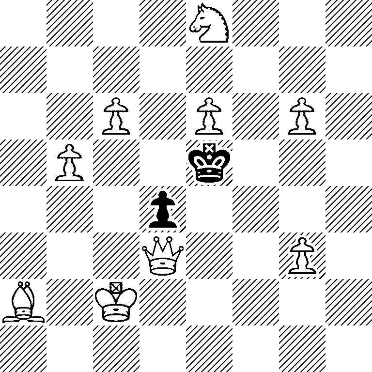 4N3/8/2P1P1P1/1P2k3/3p4/3Q2P1/B1K5/8