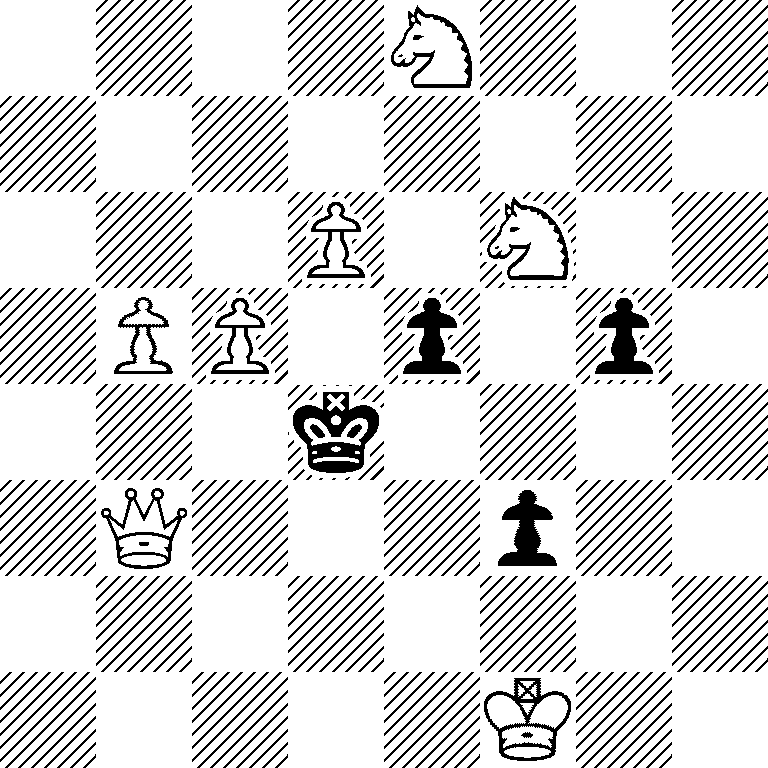 4N3/8/3P1N2/1PP1p1p1/3k4/1Q3p2/8/5K2