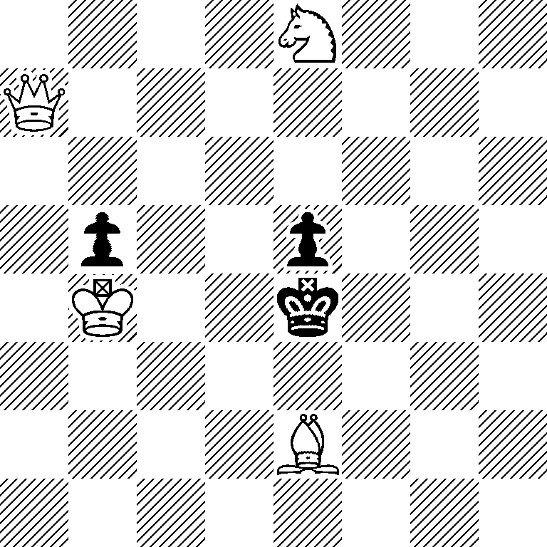 4N3/Q7/8/1p2p3/1K2k3/8/4B3/8
