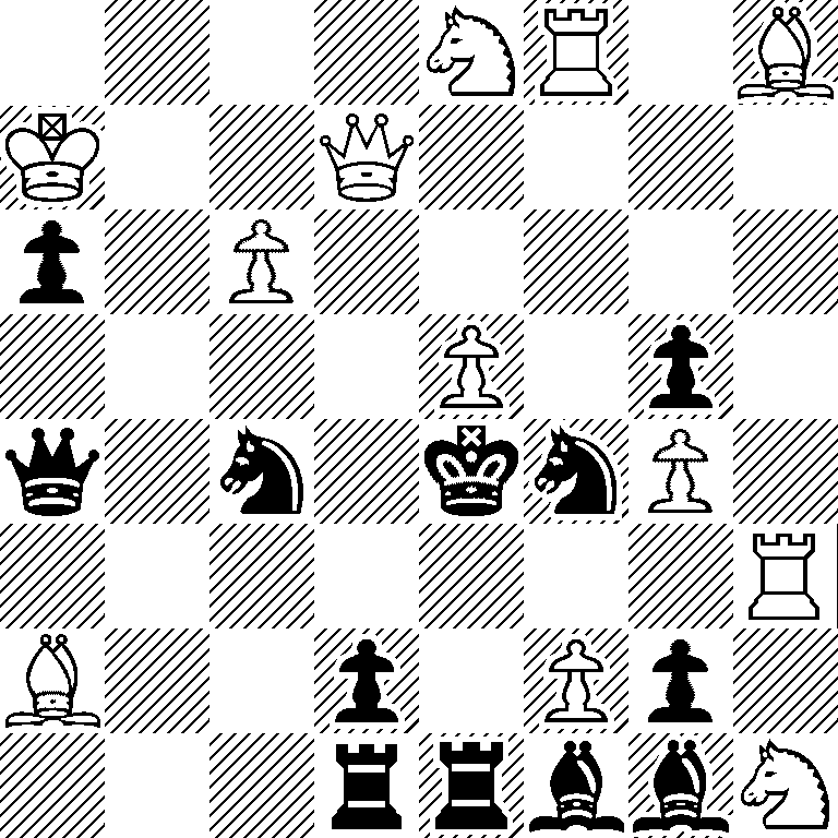 4NR1B/K2Q4/p1P5/4P1p1/q1n1knP1/7R/B2p1Pp1/3rrbbN