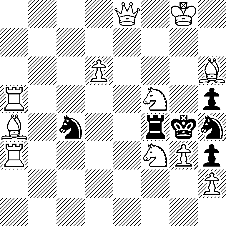 4Q1K1/8/3P3B/R4N1p/B1n2rkn/R4NPp/7P/8