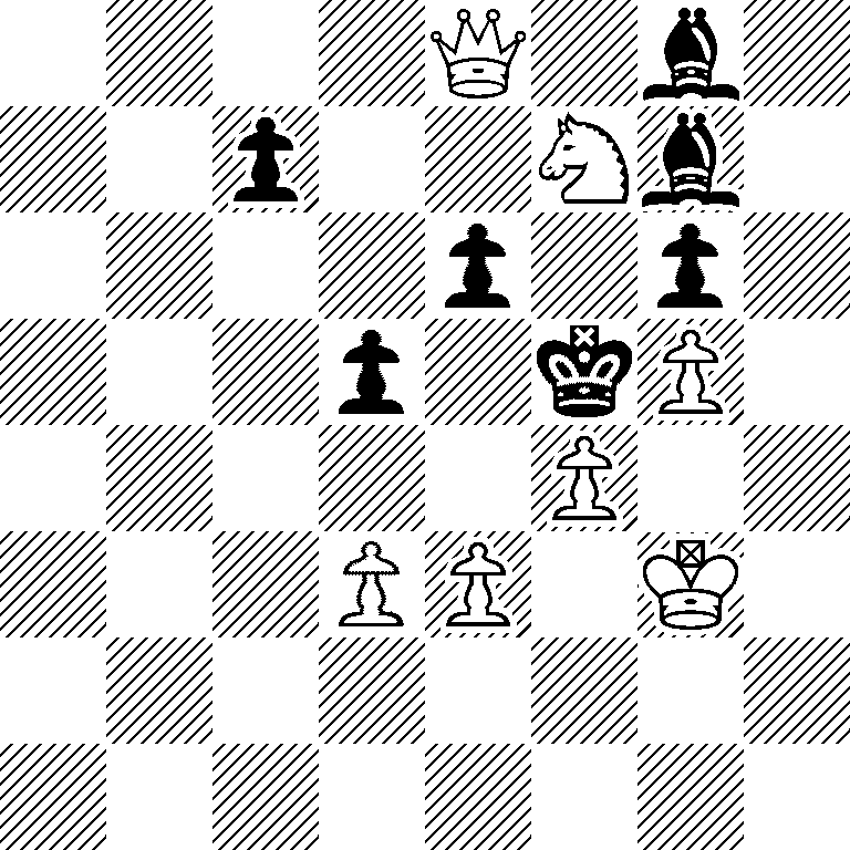 4Q1b1/2p2Nb1/4p1p1/3p1kP1/5P2/3PP1K1/8/8